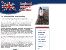 Tablet Screenshot of metaldetectingtours.com